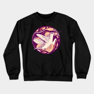 Peach Circle of The Hummingbird Crewneck Sweatshirt